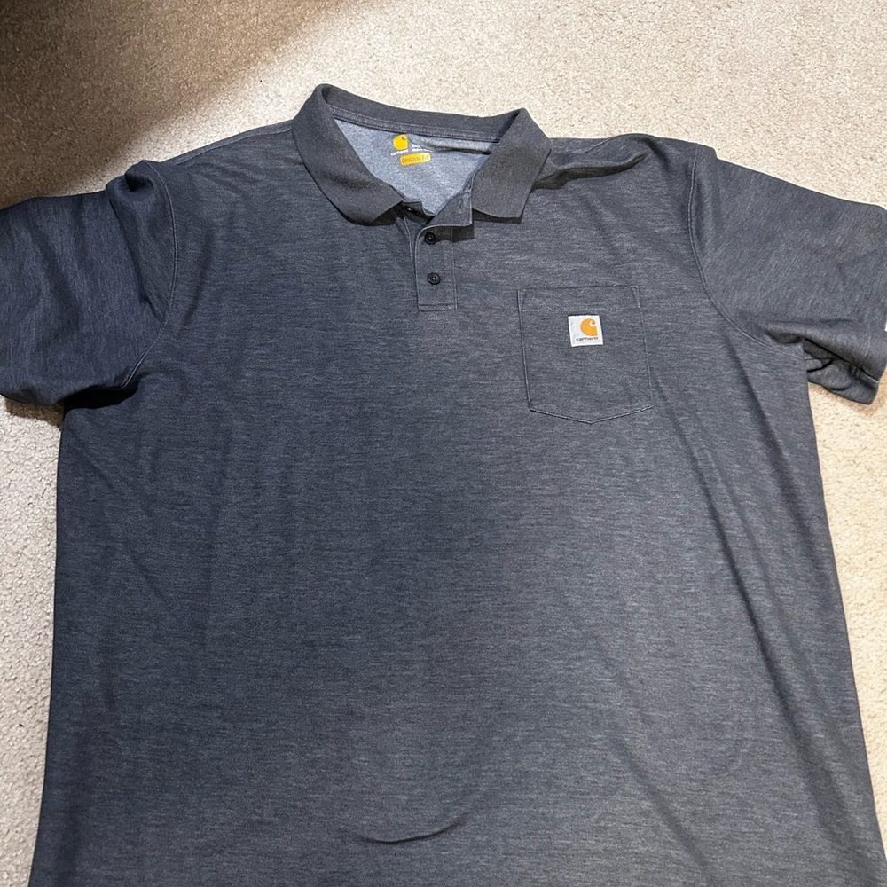 Carhartt Gray Polo Shirt Classic Workwear Style